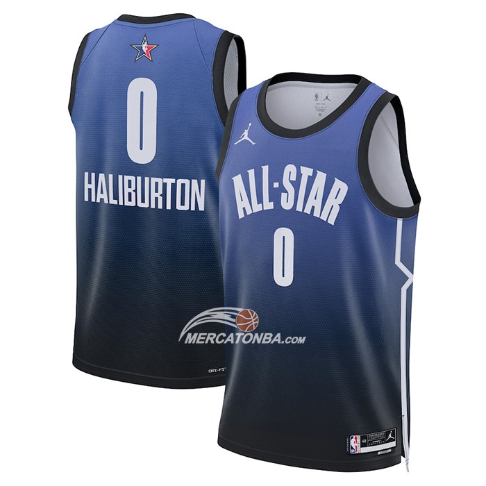 Maglia All Star 2023 Indiana Pacers Tyrese Haliburton NO 0 Blu